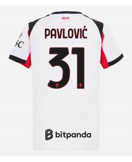 Günstige AC Milan Strahinja Pavlovic #31 Auswärtstrikot Damen 2025-26 Kurzarm